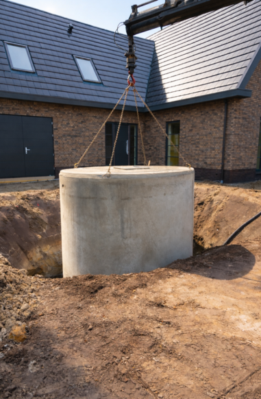 Betonnen regenwateropslagsysteem 2.