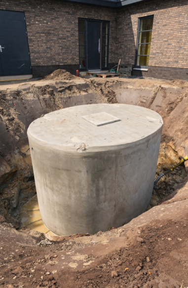 Betonnen regenwateropslagsysteem 3.
